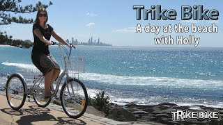 Trike Bike 24quot Aluminium Trike  A day at the beach wwwtrikebikecomau [upl. by Aicirtap378]