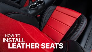 How To DIY Install Custom Leather Seats In Ford S550 Mustang  LeatherSeatscom [upl. by Ahcarb]