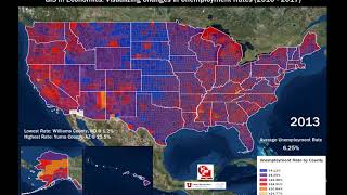GIS in Economics Visualizing Changes in Unempoyment Rates 2010  2017 [upl. by Puglia]