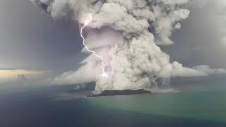 Hunga Volcano Eruption 14 January 2022 548PM Tonga Time [upl. by Issie653]