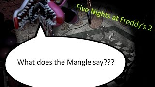 Five Nights at Freddys 2 Voices in the Mangles Static Sound [upl. by Toms]