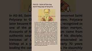 Feb 23  Saint Polycarp of Smyrna shorts saintoftheday mothermary [upl. by Ikik171]