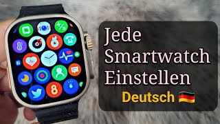 Smart Uhr Einstellen Deutsch  Jede Chinesische Smartwatch Verbinden [upl. by Yttel]