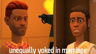 Unequally yoked in marriage PT 2 why you must marry someone of same belief christiananimation [upl. by Bashemeth353]