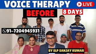 Live Pre Voice Therapy  vocal Cord Paralysis Phonatory Gap  Puberphonia  Sulcus slpsanjaykumar [upl. by Siurad]