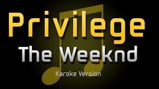 The Weeknd  PRIVILEGE Karaoke [upl. by Nuhsal]