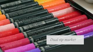 Dual Tip Albrecht Dürer Watercolor Markers  FaberCastell [upl. by Neffirg]