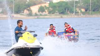 Water sports  Bhavani Island Vijayawada [upl. by Lennor]