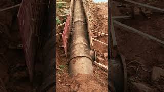 Encasing of Ductile Iron pipe line [upl. by Neukam]