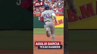 ADOLIS GARCIA DESLUMBRA CON UN POTENTE HOME RUN DE 406 PIES mlb adolisgarcia texasrangers [upl. by Ainsworth]