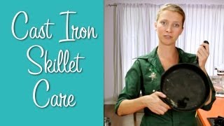 Cast Iron Skillet Care  Hilah Cooking [upl. by Eerdua]