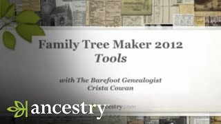 Family Tree Maker Tools  Ancestry [upl. by Tol]