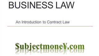 Business Law  Contract Law  A LessonLecture on Contract Law [upl. by Etnuhs518]