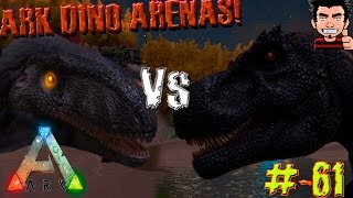 ARK Survival Evolved Megalosaurus VS T REX Batalla Nocturna dinosaurios arena gameplay español [upl. by Ileray737]