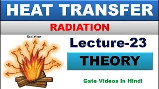 RADIATION  HEAT TRANSFER  LECTURE23  GATE LECTURES IN HINDI [upl. by Llerej]