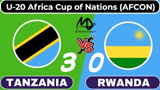 🔴TANZANIA 3 vs 0 RWANDA Live  U20 Africa Cup of Nations AFCON CECAFA Qualifiers 2024 [upl. by Zinah]