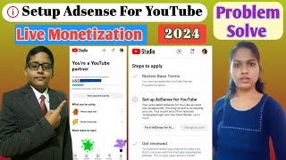 Setup Adsense For YouTube  Fix in Adsense For YouTube [upl. by Roxine571]