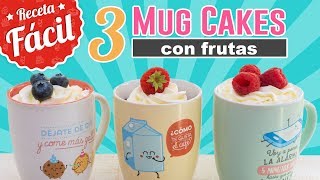 MUG CAKES CON FRUTAS  Receta fácil  Quiero Cupcakes [upl. by Huntingdon216]