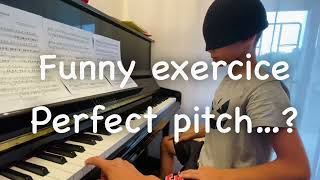 Perfect pitch Funny exercice for note recognition  Paz Louis  8 years [upl. by Enilemme]