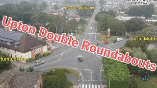 Poole Test Route Upton Double Rounabouts Drone [upl. by Yarb145]