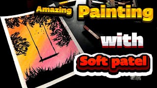 Easy and Simple soft pastel Landscape Painting for Beginners Step by step Tutorial [upl. by Armstrong]