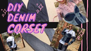 DIY Denim Corset [upl. by Enaid95]