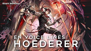 Hoederer EN Voice Lines  Arknights明日方舟 ヘドリー 英語ボイス集 [upl. by Oab643]