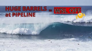 WSL LIVE called OFF on a HUGE PIPELINE day wsl pipeline hugewaves [upl. by Herson]