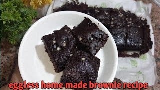 how to make eggless brownie at homebrownie recipebakery style brownie recipe at home [upl. by Lashonde]