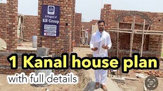 1 kanal house design in Pakistan  1 kanal house plan  5090 [upl. by Annaiel593]