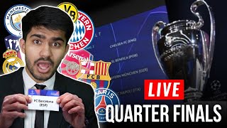 Champions League Quarter Finals DRAW LIVE REACTION [upl. by Divine]