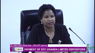 PRESS CONFERENCE PAYMENT OF EFC UGANDA LIMITED DEPOSITORS [upl. by Meldon408]