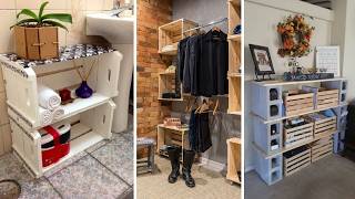 226 iDEAS de MUEBLES con CAJAS DE MADERA DECORADAS y creativas para un hogar elegante y organizado [upl. by Anaele]