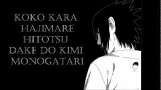 Kimi Monogatari  Noriaki Sugiyama Sasuke Uchiha Lyrics On Screen [upl. by Chainey]