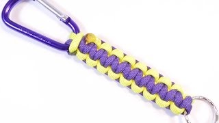 How to Make a Key Chain Lanyard from Paracord  Cobra Weave  BoredParacord [upl. by Aidil]