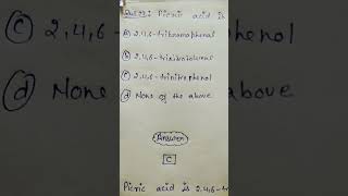 Picric acid  12 class important reaction neet chemistry ytshorts shorts trending viral [upl. by Ijat]