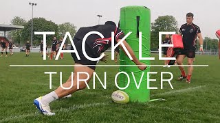 RUGBY UNION TACKLE AND TURNOVER DRILL [upl. by Akeirahs]