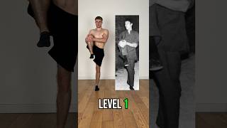 Bruce Lee skills level 1 to 10 🐉 amazing workout training gym flexibility mobility yoga wtf [upl. by Dorkus]