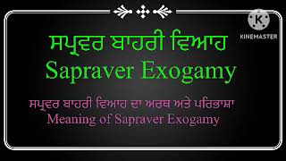 Sapravara Exogamy ਸਪ੍ਰਵਰ ਬਾਹਰੀ ਵਿਆਹ [upl. by Marielle81]