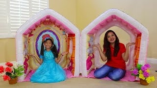 Wendy Pretend Play w Giant Indoor Inflatable Playhouse Kids Toy [upl. by Yoral207]