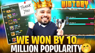 WE WON BY 10 MILLION POPULARITY 🤭🔥 [upl. by Grimaldi660]