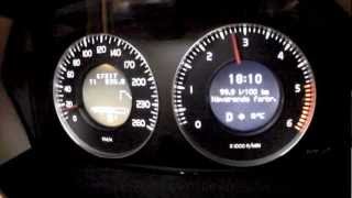 Volvo XC70 D5 185hp acceleration 0  100 kmh [upl. by Haelhsa]