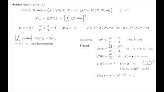 The Holder Inequality Lp and Lq spaces [upl. by Idnem]