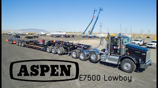 Aspen Lowboy Trailer 75 Ton E Series Pick Up and First Heavy Haul [upl. by Camfort]