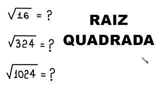 RAIZ QUADRADA  MÉTODO DA DECOMPOSIÇÃO EM FATORES PRIMOS [upl. by Melessa221]