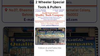 2Wheeler Special Tools amp Pullers qualitytoolscompanybangalore mechanic 📞  8904427328 [upl. by Asenav]