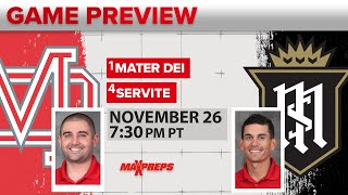 HIGH SCHOOL FOOTBALL GAME OF THE YEAR No 1 Mater Dei vs No 4 Servite preview [upl. by Vickie]