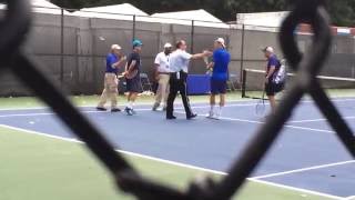 Bernard Tomic and Victor Troicki in Heated Exchange With Washington Police Officer [upl. by Gotcher]