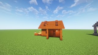 Red Sandstone House Design minecraft [upl. by Yllim]