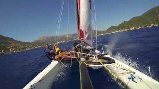 Catamaran Sailing Vassiliki Lefkada Aug2015 [upl. by Utta]